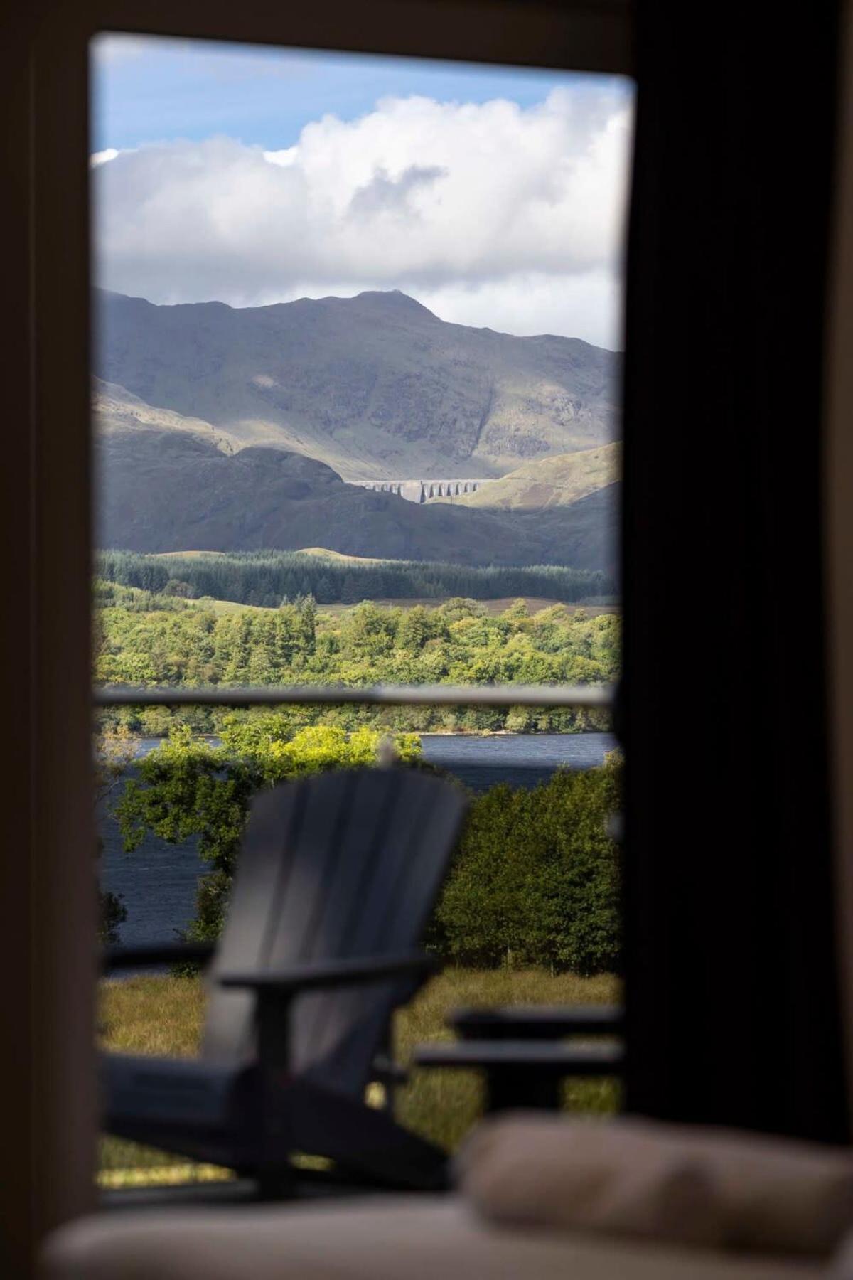 New Build Lodge With Stunning Views Of Loch Awe Hayfield  Exteriér fotografie
