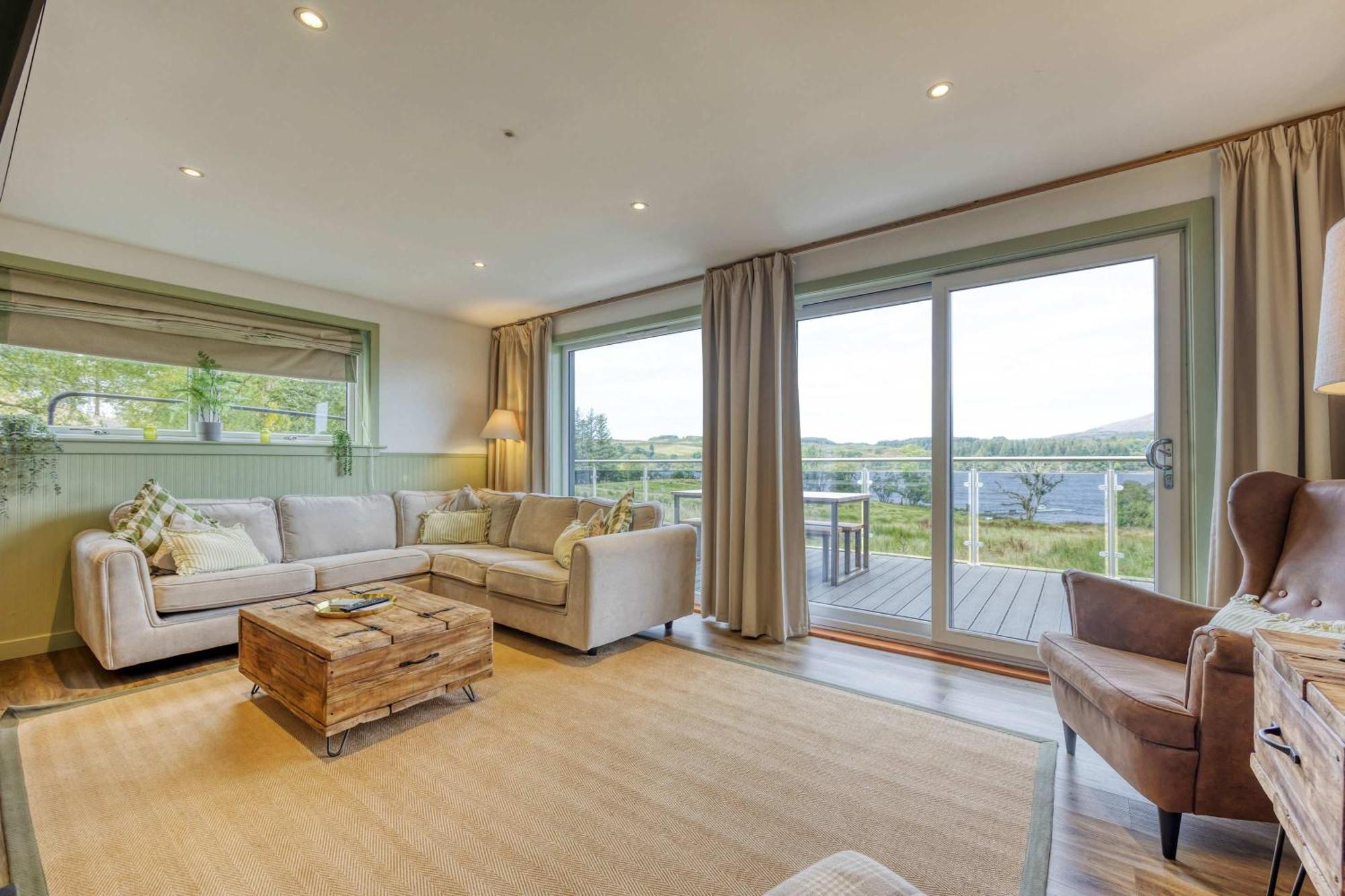 New Build Lodge With Stunning Views Of Loch Awe Hayfield  Exteriér fotografie